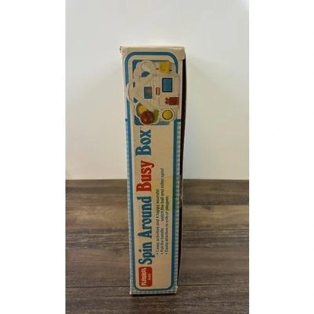 Vintage Playskool Baby Spin Around Busy Box  Activity Play Toy Connects To Crib